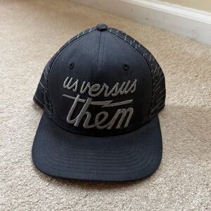 Us Versus Them Hat SnapBack black grey cap ball cap logo mens unisex adult